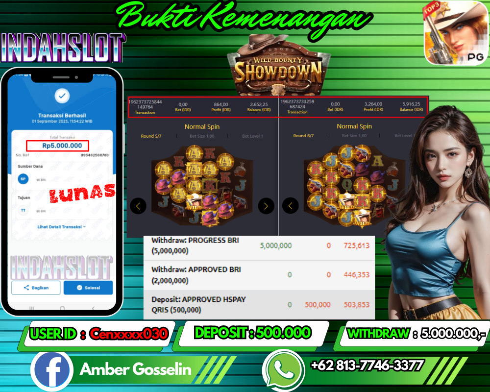 INDAHSLOT WILD BOUNTY SHOWDOWN Rp 5.000.000,- LUNAS!!