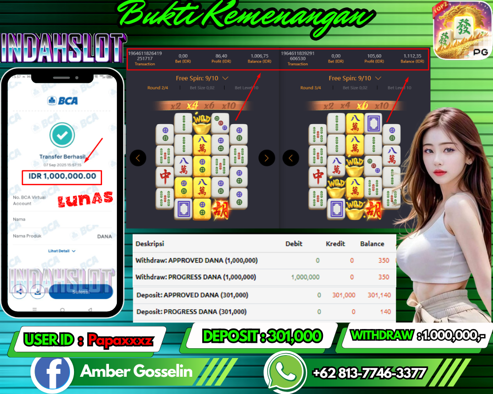 INDAHSLOT MAHJONG WAYS 2 Rp 1.000,000,- LUNAS!!