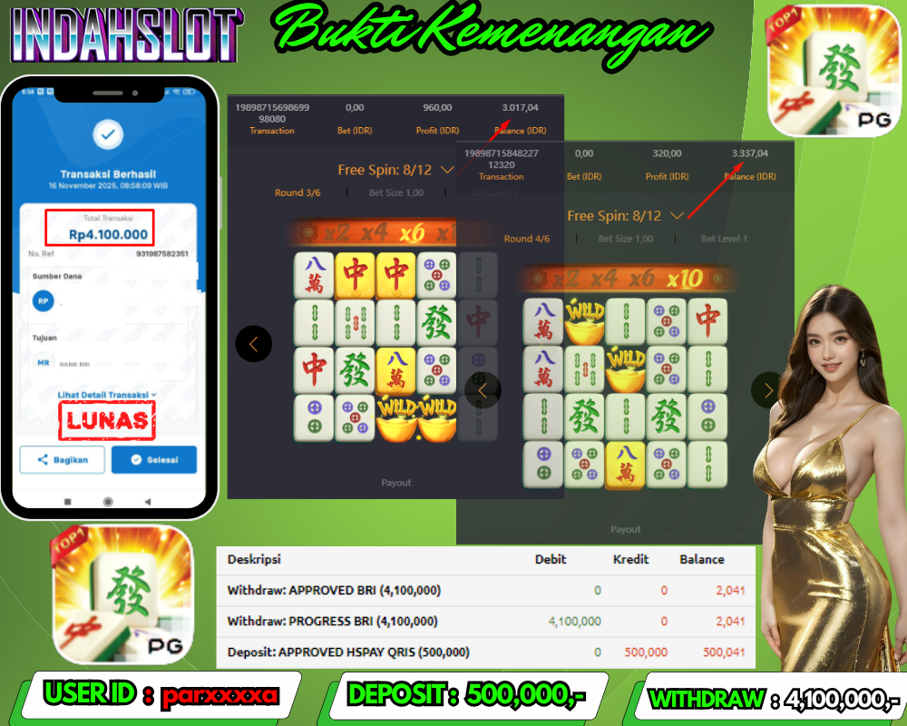 INDAHSLOT MAHJONG WAYS 1 Rp. 4.100,000,LUNAS