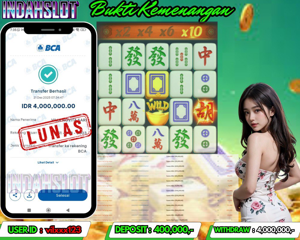INDAHSLOT MAHJONG WAYS 1 Rp.4.000.000 LUNAS